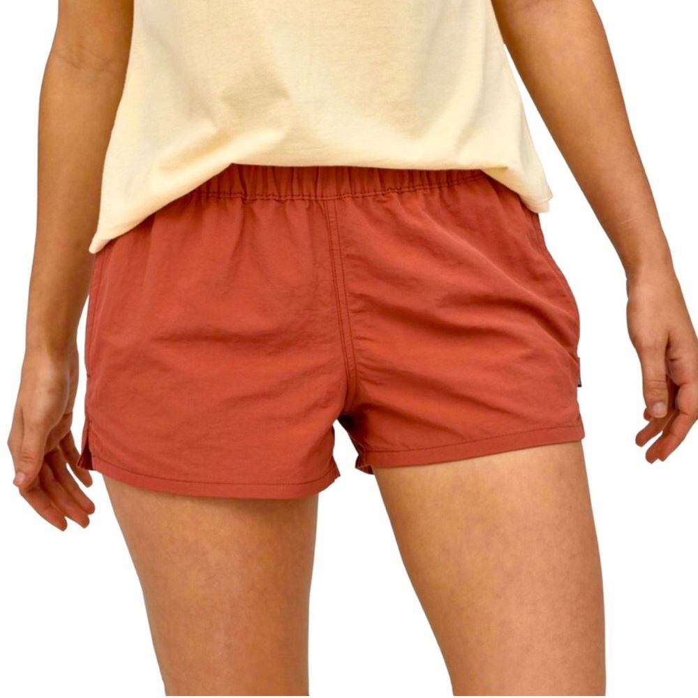 Patagonia Barely Baggies 3” Nylon Shorts rust red women’s